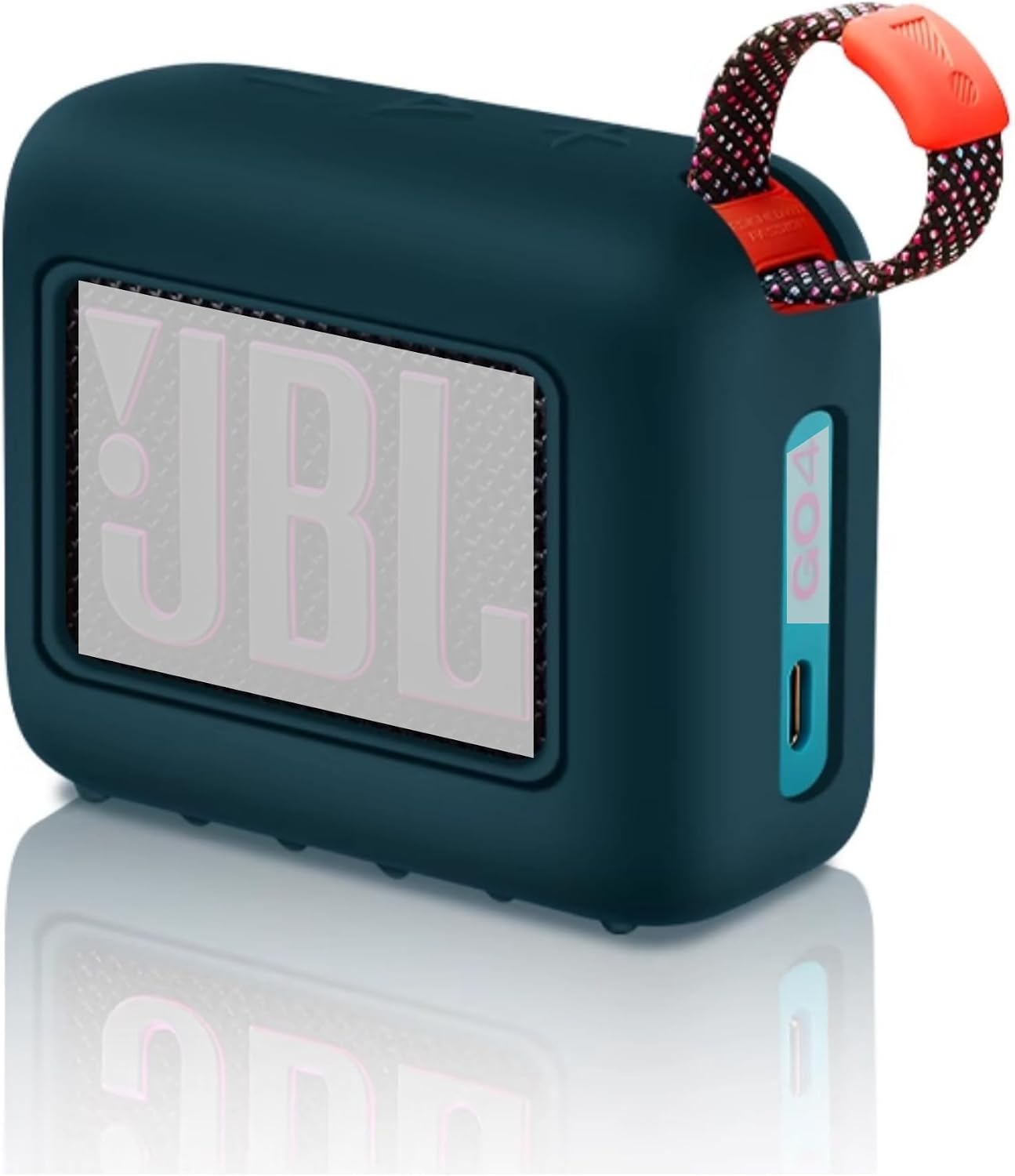 JBL Go 4 Uyumlu Koruyucu Silikon Kılıf - Darbe Emici, Yıkanabilir, Toz Geçirmez Hoparlör Kılıfı (Mavi)