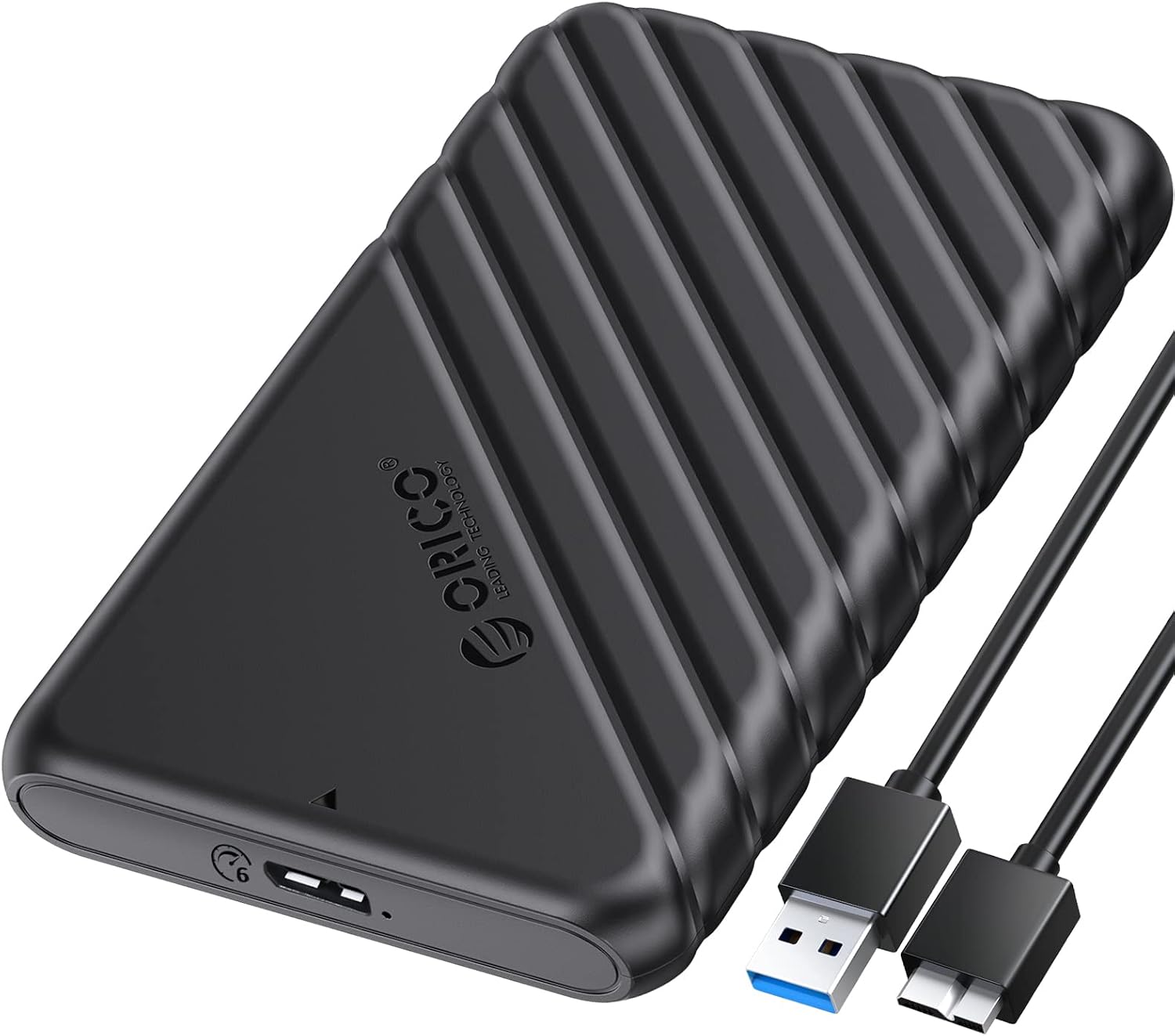 USB3.0 2.5 inç Hdd 6TB Ssd Harici Slim Harddisk Kutusu, , Siyah