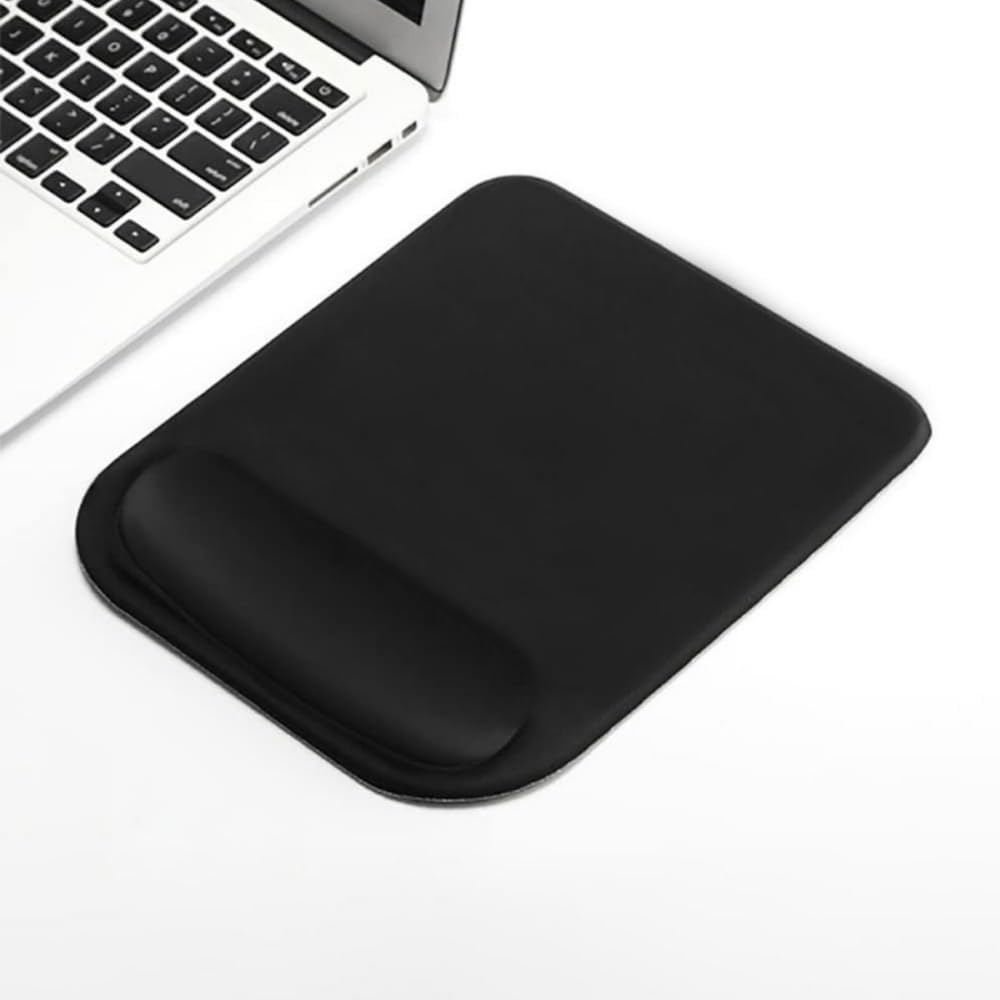 ErgoPlus Bilek Destekli Mouse Pad Ergonomik Mousepad Kaymaz Taban Bilek Koruyucu, Ofis Oyun Bilgisayar Mouse Altlığı Siyah
