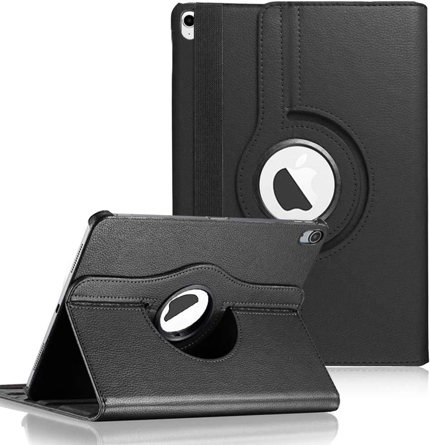Apple iPad Air 13 2024 Kılıf (A2898-A2899) 360 Rotating Stand Deri Siyah [iPad Air 13 2024 ile Uyumlu Kılıf - Siyah]