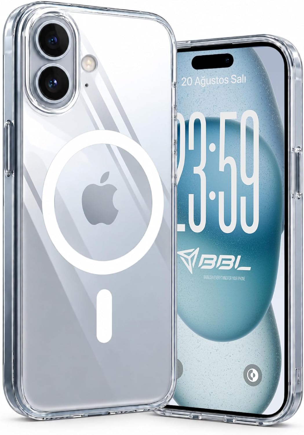 iPhone 16 İçin Kılıf Magsafe İle Uyumlu Şeffaf Sert Kristal Mika Sararmaz Telefon Kılıfı
