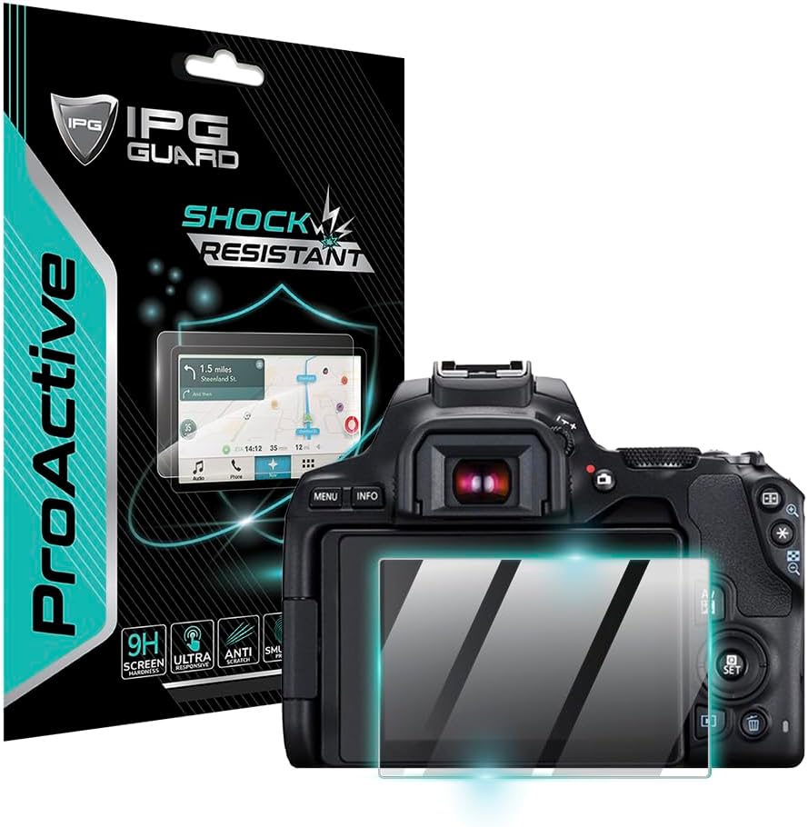 CANON Eos 250D Kamera için 9H Nano ProActive Ekran Koruyucu (2 Adet), Pürüzsüz Cam Bitiş, Ultra Duyarlı Dokunmatik Hassasiyet
