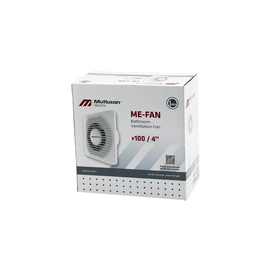MUTLUSAN-001 211 000 100 00 00 ME-FAN 1004"BANYO TUVALET HAVALANDIRMA ASPİRATÖRÜ 12W 2450RPM 100M3/H