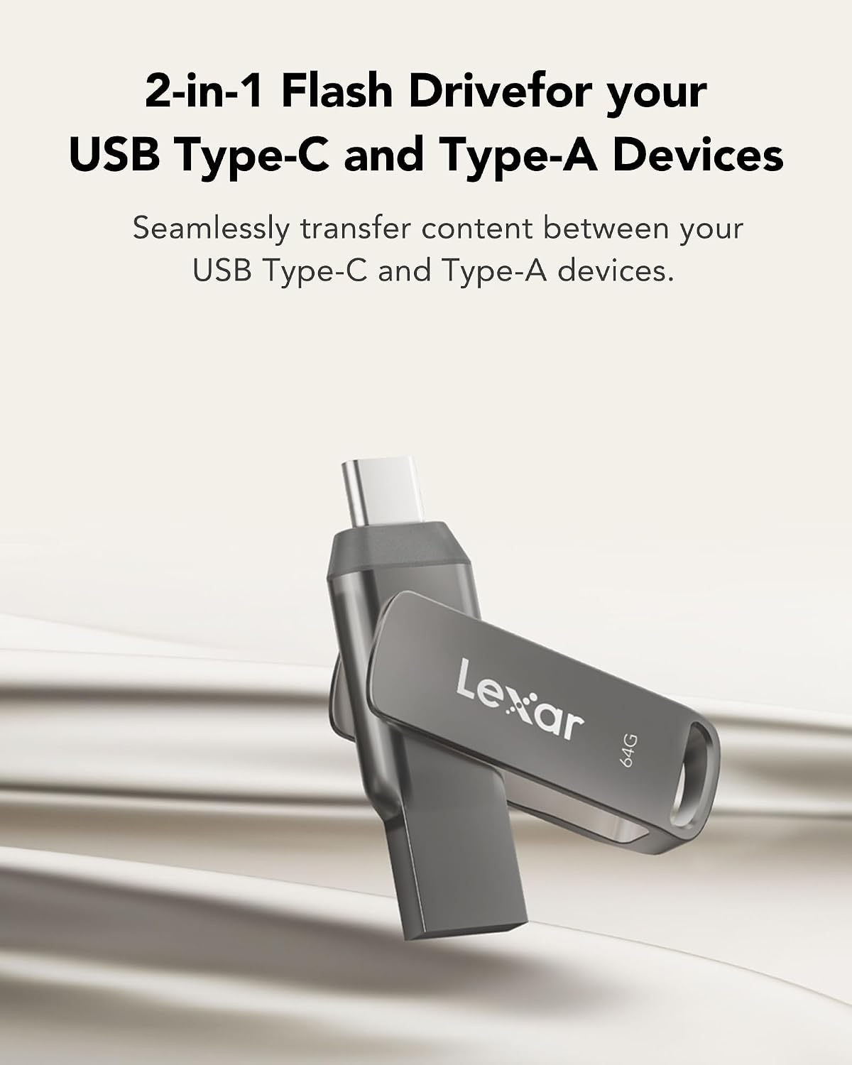 64 GB JumpDrive Dual Drive D35c USB 3.0 Type-C, Flash Sürücü