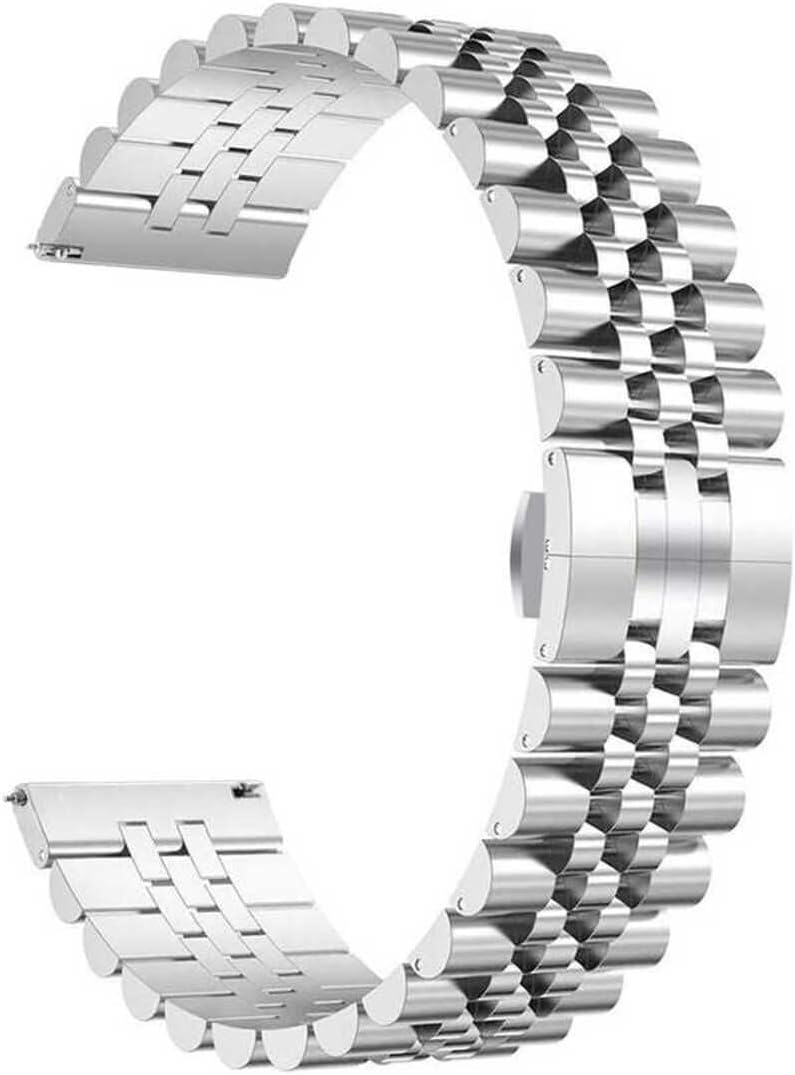 Galaxy Watch Active 2 44mm İle Uyumlu KRD, 36 20mm Metal Zore Kordon, Gümüş
