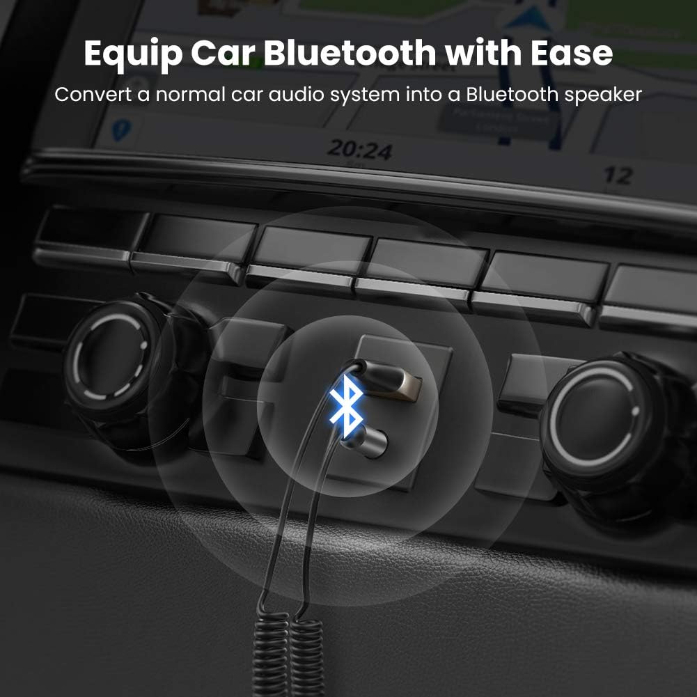 Mikrofonlu 3.5 mm Aux Bluetooth 5.3 Alıcı Adaptör Araç Kiti