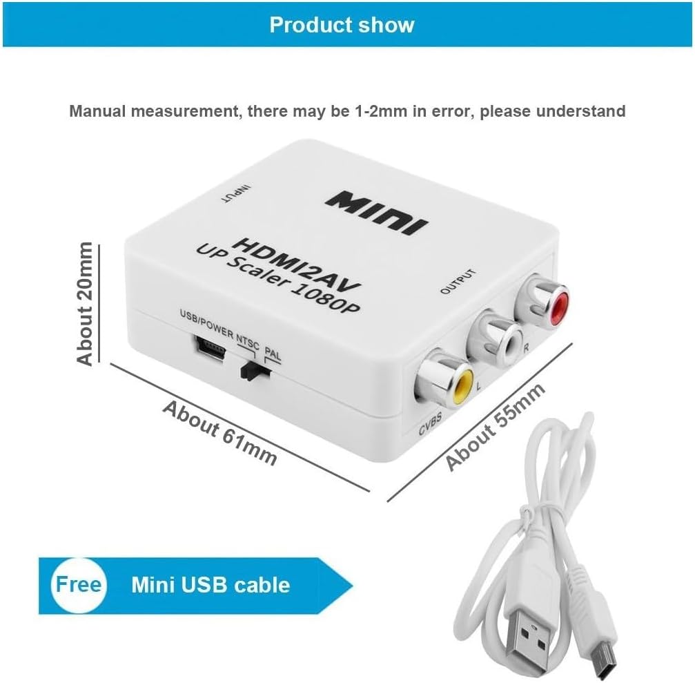 5245 HDMI To Av Rca Tos Çevirici Dönüştürücü Adaptör