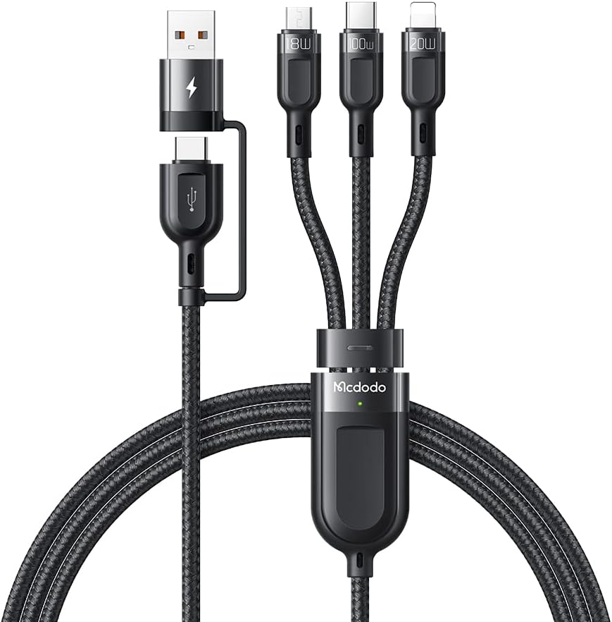 CA-8800 100W 3İN2 PD HIZLI DATA-ŞARJ KABLOSU 6A 1.2M - SİYAH