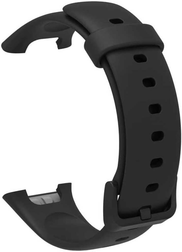 40mm Xiaomi Mi Band 7 Pro & Galaxy Watch Uyumlu Silikon Spor Kordon – Ayarlanabilir Tokalı Kayış – Siyah