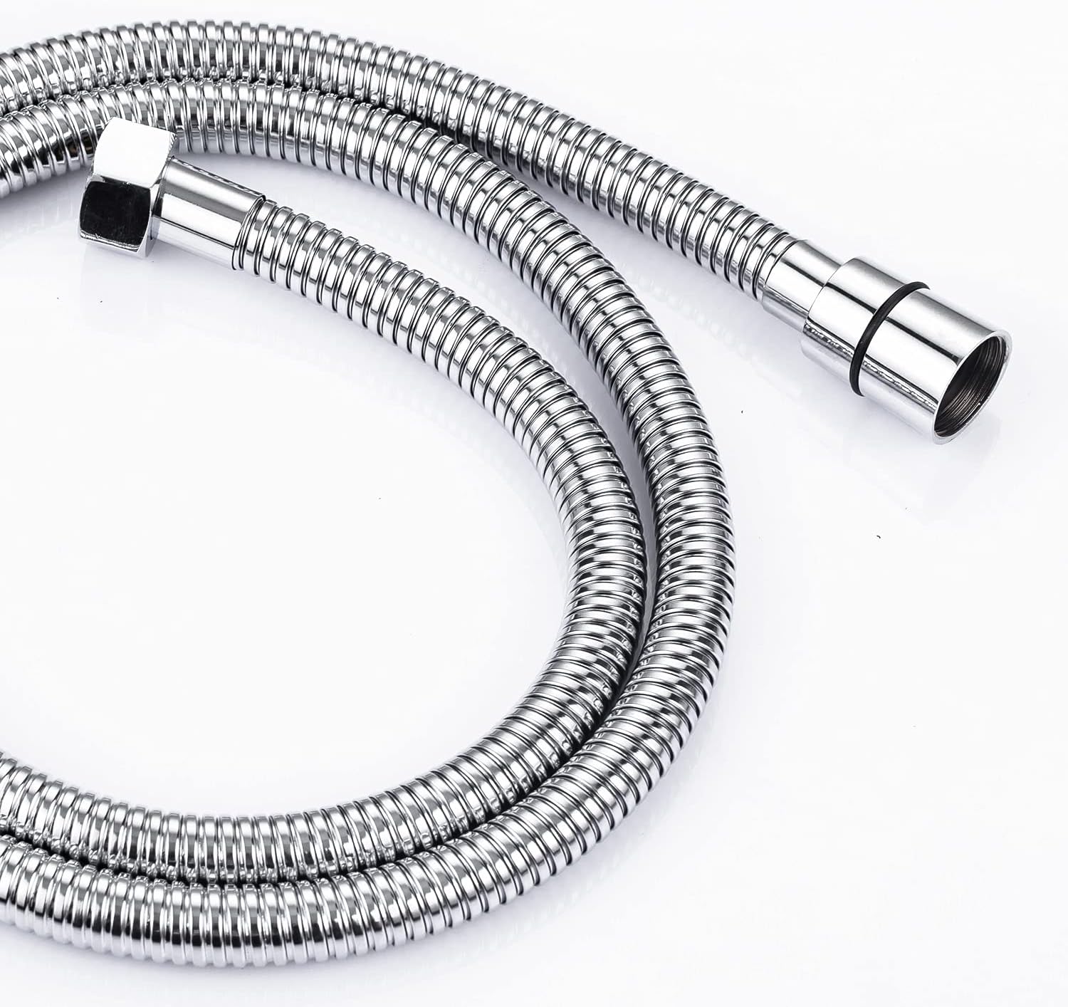 Duş Hortumu 2M Paslanmaz Çelik Duş Hortumu, Büküm Önleyici El Duş Hortumu Esnek Duş Başlığı Hortumu, El Duşu ve Duş Sistemi için Evrensel Yedek Hortum, Krom