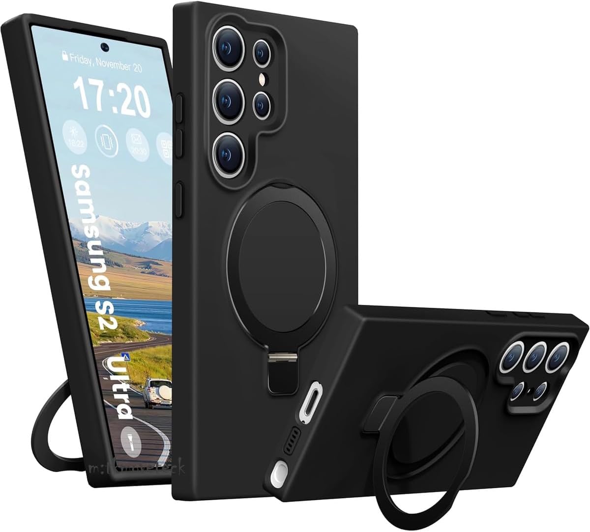 Galaxy S23 Ultra İçin MagSafe İle Uyumlu Kılıf - Siyah