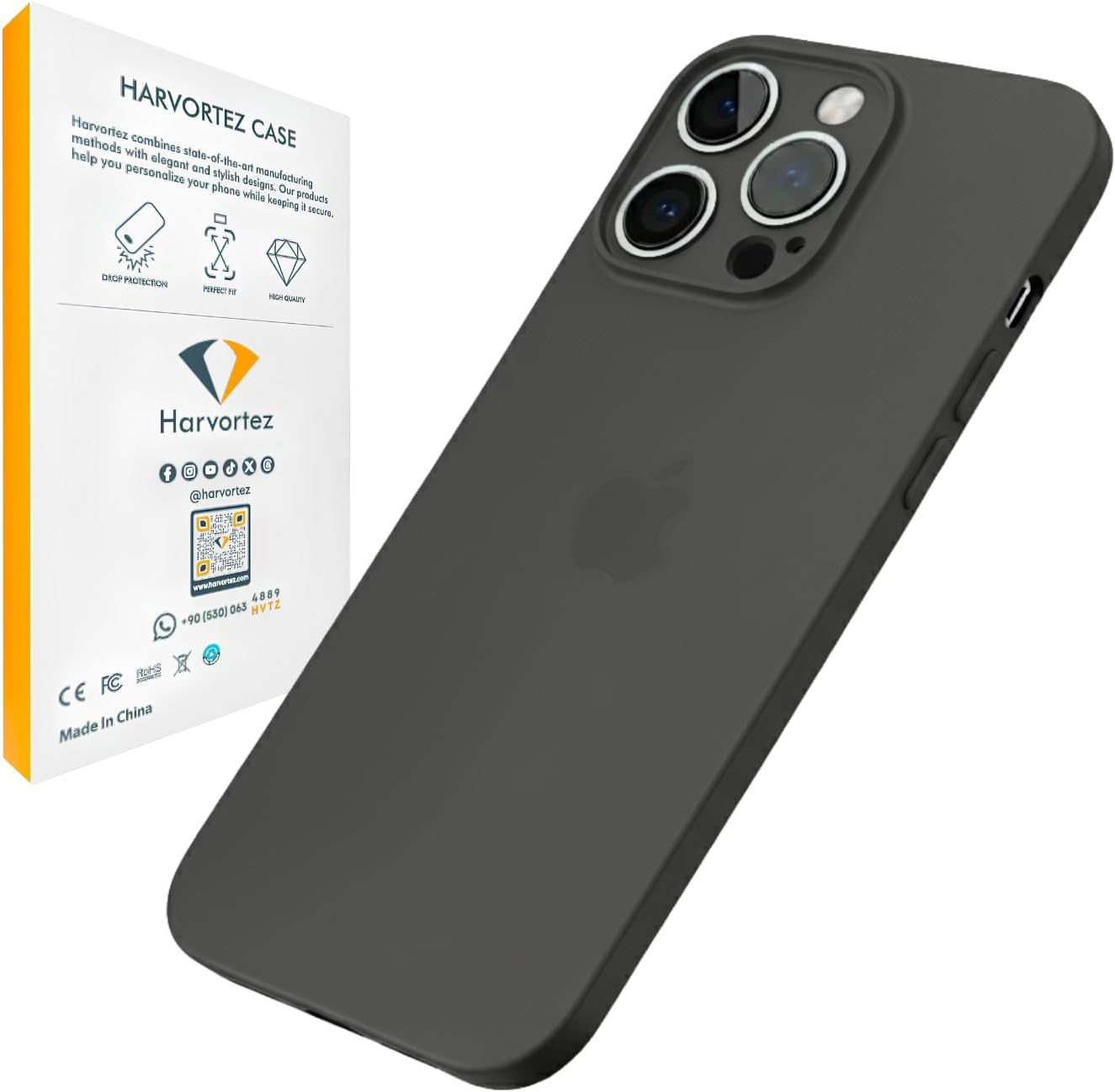 iPhone 16 Pro Max Kılıf 6.9" ile Uyumlu, Ultra İnce Cep Telefon Kılıfı, Kamera Bölge Koruyucu, Ekstra Tuş Takımı, TPU Malzeme BPA İçermez, Kolay Temizlenebilir Phone Case - Saydam Siyah