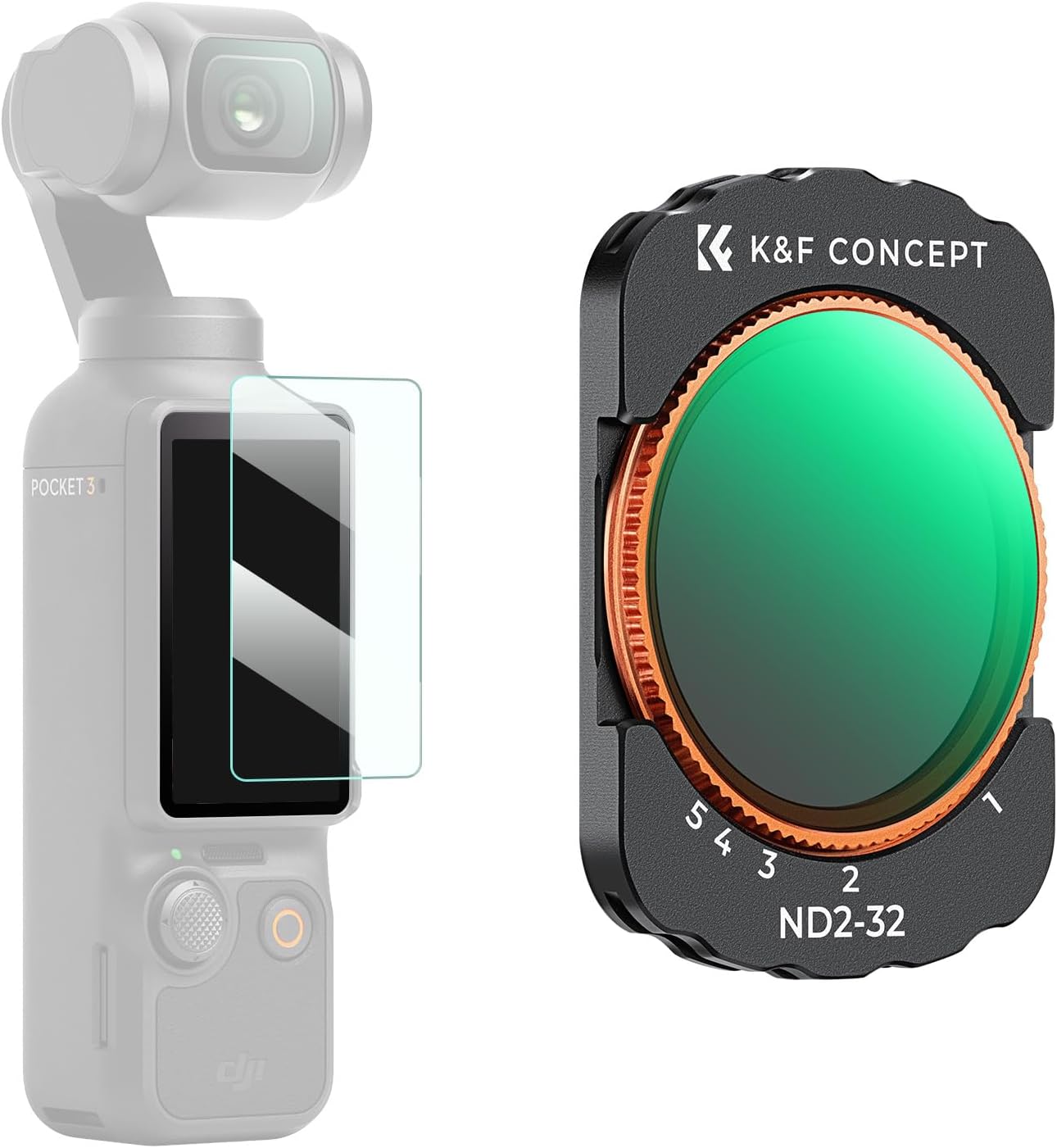 DJI OSMO Pocket 3 Harici Genişletilmiş Görünüm Aksesuarları Filtreleri (ND2-32) ile Uyumlu Efekt Filtreleri
