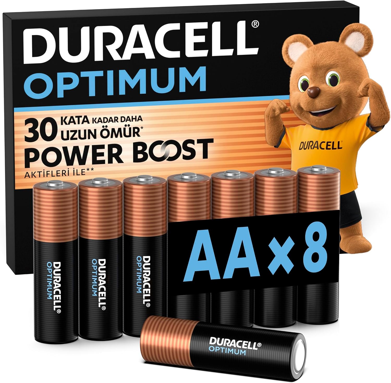 OPTIMUM AA Alkalin Pil (8’li Paket) – 1,5V