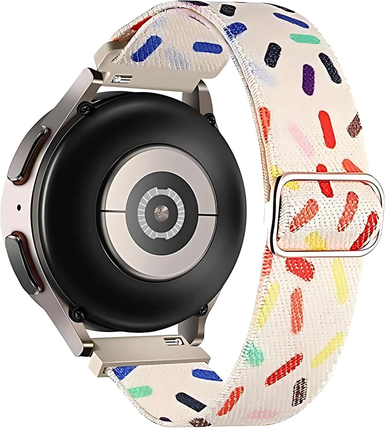 Bahar Serisi 18mm Esnek Kumaş Kordon Huawei ile Uyumlu GT5 41mm/GT5 Pro 42mm/GT4 41mm için Terleme Karşıtı Nefes Alabilen Bileğe Göre Ayarlanabilen Elastik Kayış
