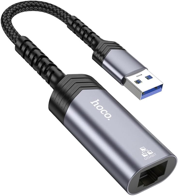 UA26 Tak Çalıştır USB to RJ45 1000 Mbps Ethernet Dönüştürücü - Gri
