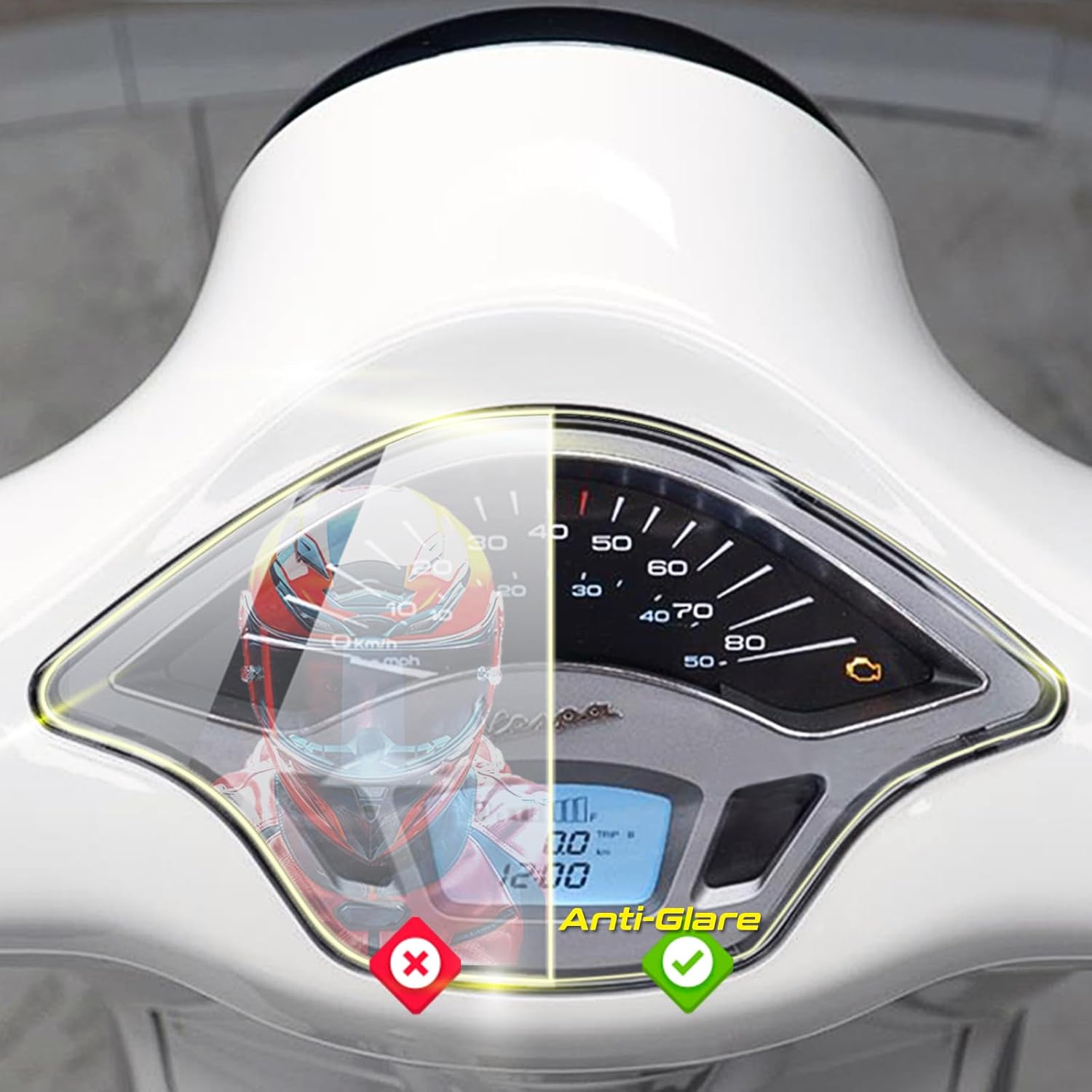 Vespa 2015-2024 Primavera 150 Gösterge Paneli için Anti-Glare Parlama Önleyici Mat Ekran Koruyucu