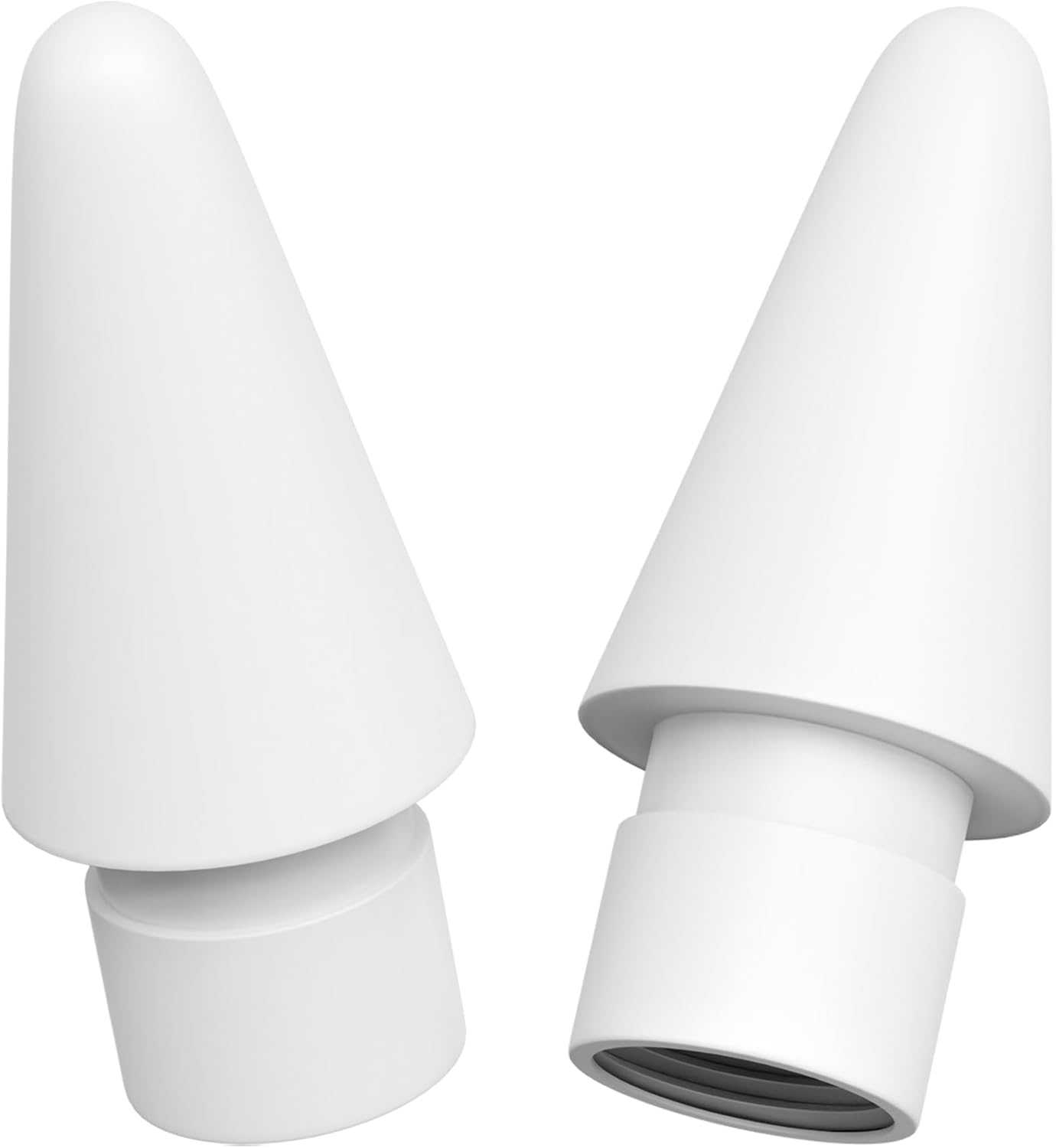 Apple Pencil Uyumlu Silikon Yedek Uç, 1. Nesil / 2. Nesil/Pro/USB-C için, iPad Pro/Air/Mini Uyumlu (Beyaz 2'li Paket)