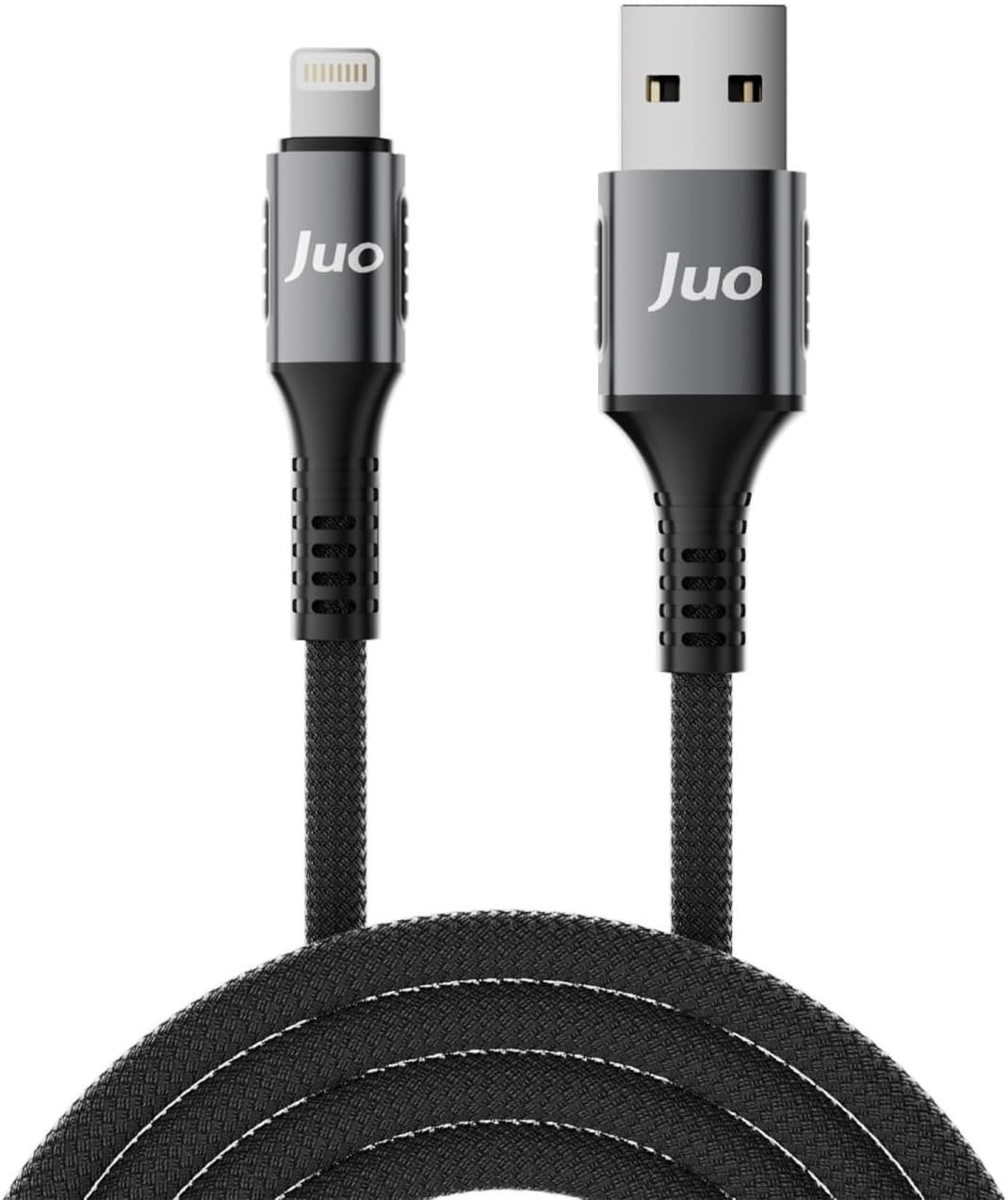 12W 2.4A USB-A to Lightning iPhone iPad ile Uyumlu Örgülü Hızlı Şarj ve Data Kablosu 2 Metre