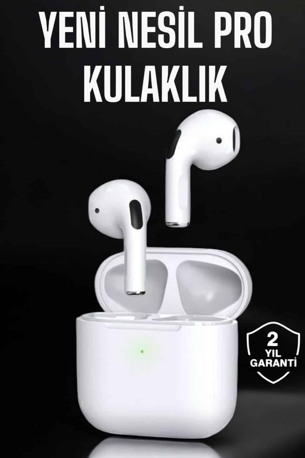 Beyaz Yeni Nesil Pro Bluetooth Kulaklık Yüksek Ses Kaliteli ANC Özelliği
