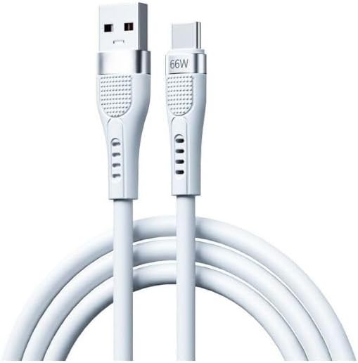 66W Type-C Hızlı Şarj ve Data Kablosu 1.3m Beyaz AZ-B02a