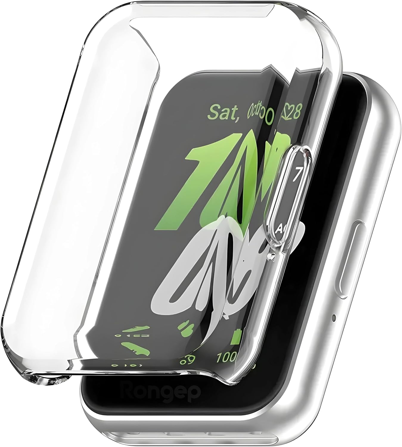[Soft-Case] Samsung Galaxy Fit 3 için 360° Kasa Koruyucu Yumuşak TPU Kılıf Dokunma ve Netliği Etkilemeyen Galaxy Fit3 Koruyucu Darbelere Karşı Samsung Fit 3 Ekran Koruyuculu Kılıf (Şeffaf)