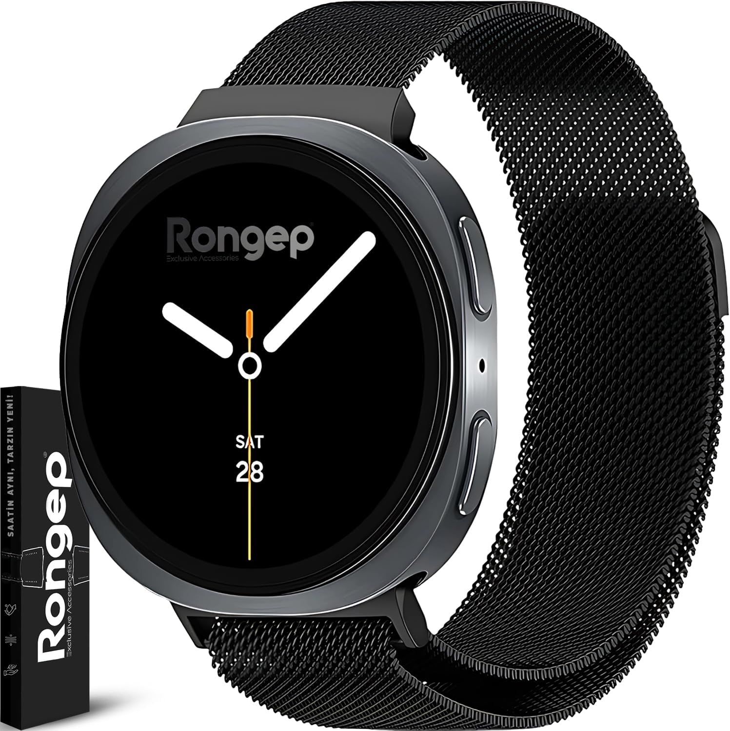 Samsung ile Uyumlu [2025] Metal Hasır Kordon Galaxy Watch 8 44mm/40mm/Classic 46mm için Manyetik Tasarımlı Galaxy Watch 8 Kordonu Paslanma Yapmayan Metal Kordon
