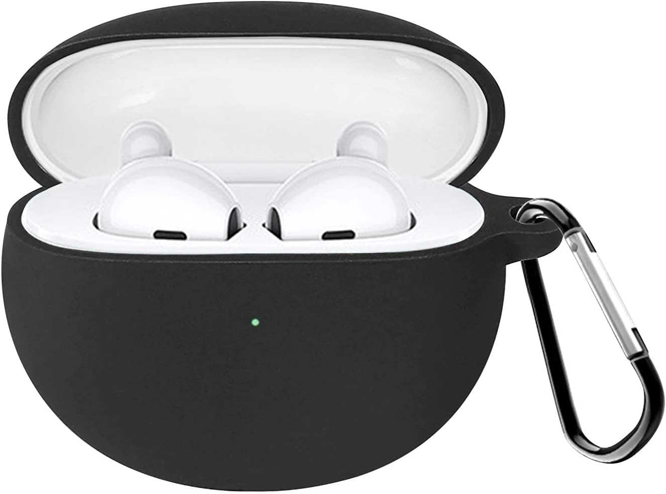 Xiaomi Redmi Buds 4 Active için Kılıf Askılı Mat Silikon Siyah [Redmi Buds 4 Active ile Uyumlu Kılıf - Siyah]