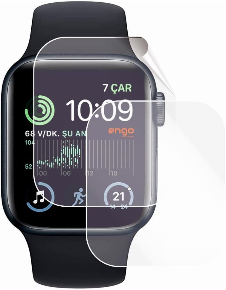 Apple Watch 40mm Esnek İle Uyumlu Ekran Koruyucu, Tam Kaplayan Akıllı Saat Koruması, Çizilmeye Dayanıklı Tpu Koruma 2 Adet, Hd Şeffaf