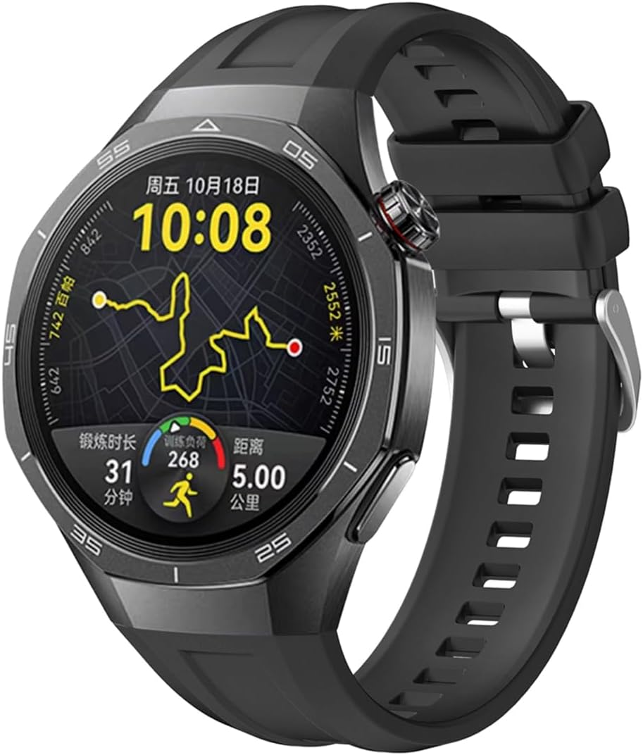 Huawei Watch GT 6/5/4/3/2 Pro 46mm Kordon Spor Silikon Band Lansman 1e1 ile Uyumlu 130