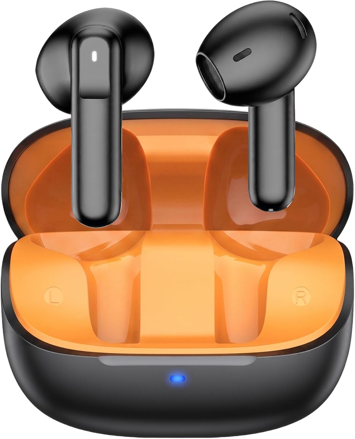 JT2 Bluetooth 6.0 TWS Kablosuz Kulak İçi Kulaklık 4 Mikrofonlu ANC ENC Gürültü Engelleme 13mm Sürücü Siyah