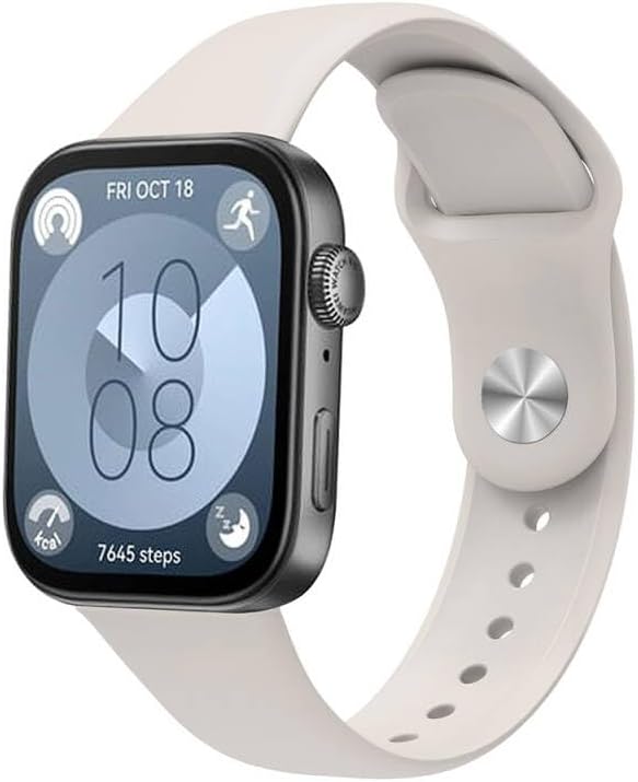 Huawei Watch Fit 3 / Fit 4 / Fit 4 Pro ile Uyumlu Silikon Kordon Kayış Esnek Yumuşak Ayarlanabilir