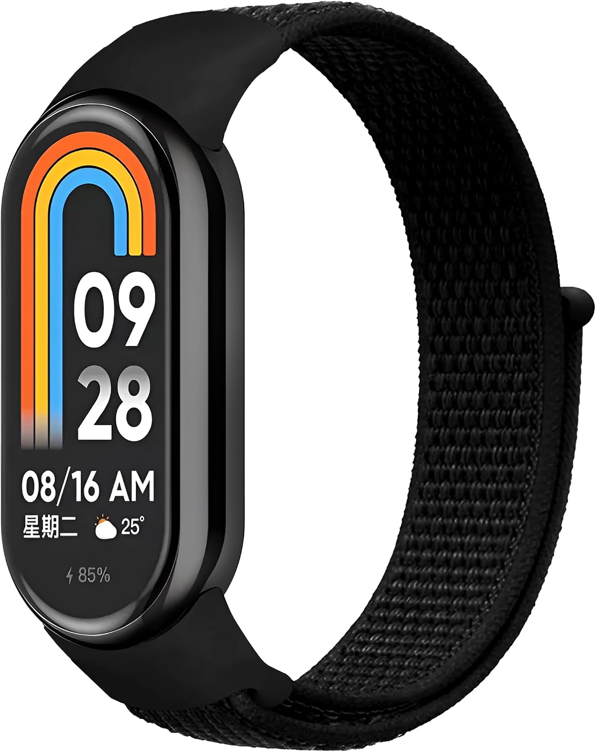 Xiaomi Mi Band 10/9/8 İle Uyumlu Hafif ve Bileği Rahatsız Etmeyen Bilek Ölçüsüne Göre Ayarlanabilen Cırt Cırtlı Tasarım Kaliteli Hasır Örme Kumaş Kordon