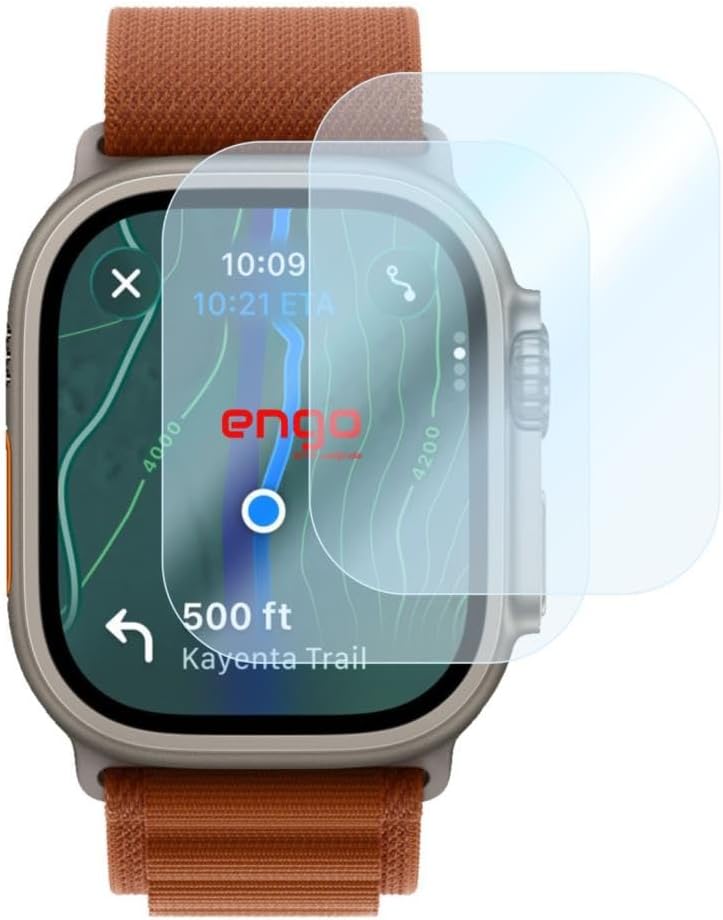 Apple Watch Ultra 3 49mm İle Uyumlu Ekran Koruyucu Çizilmeye Dayanıklı Akıllı Saat Koruması, 9H Temperli Kırılmaz Esnek Nano Cam, Hd Şeffaf 2 Adet