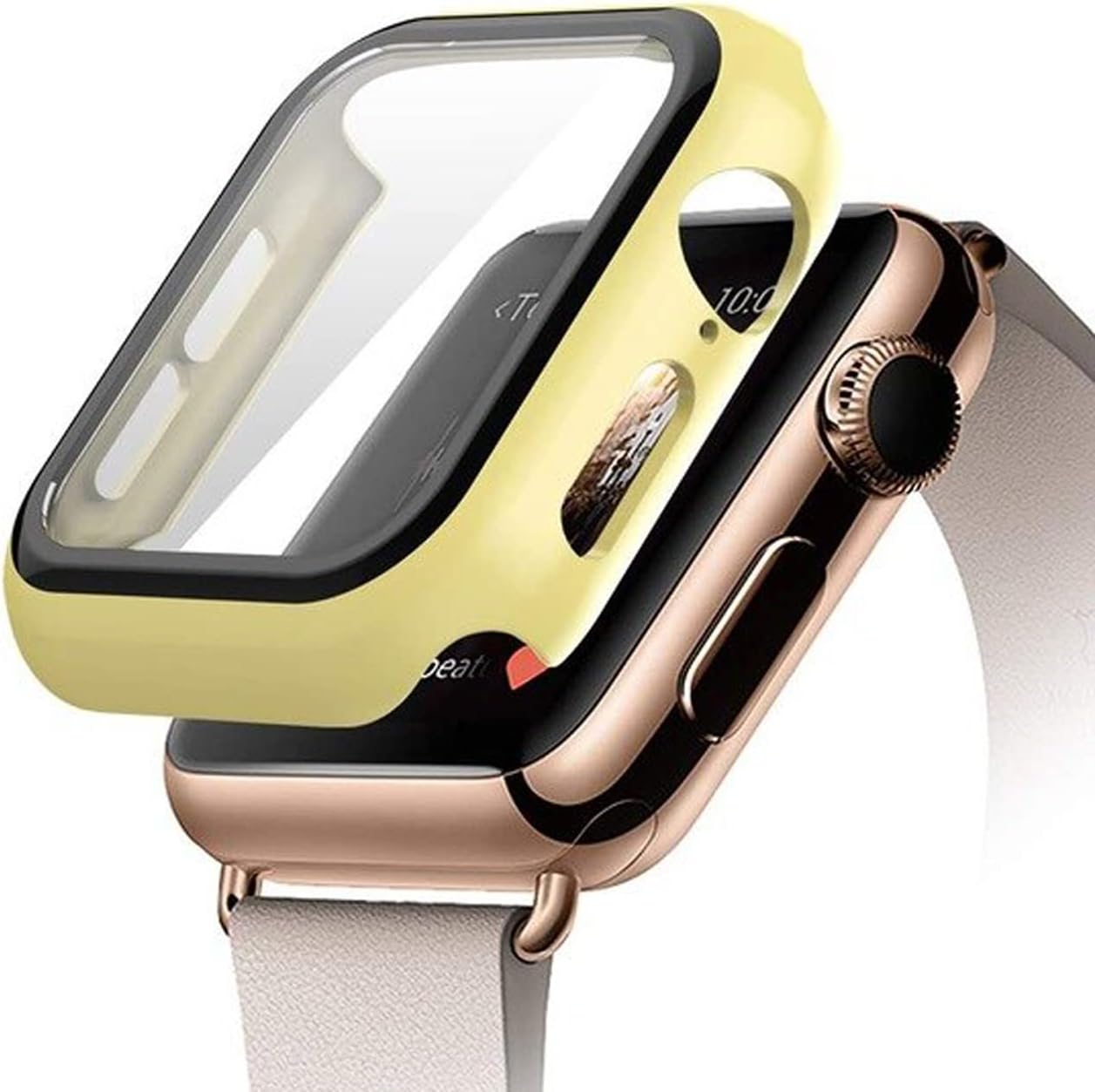 Apple Watch 44mm Ekran Koruyucu Kılıf – 360° Tam Koruma, Temperli Cam + TPU, Dokunmatik Uyumlu, 4/5/6/SE/7/8 Serileri ile Uyumlu