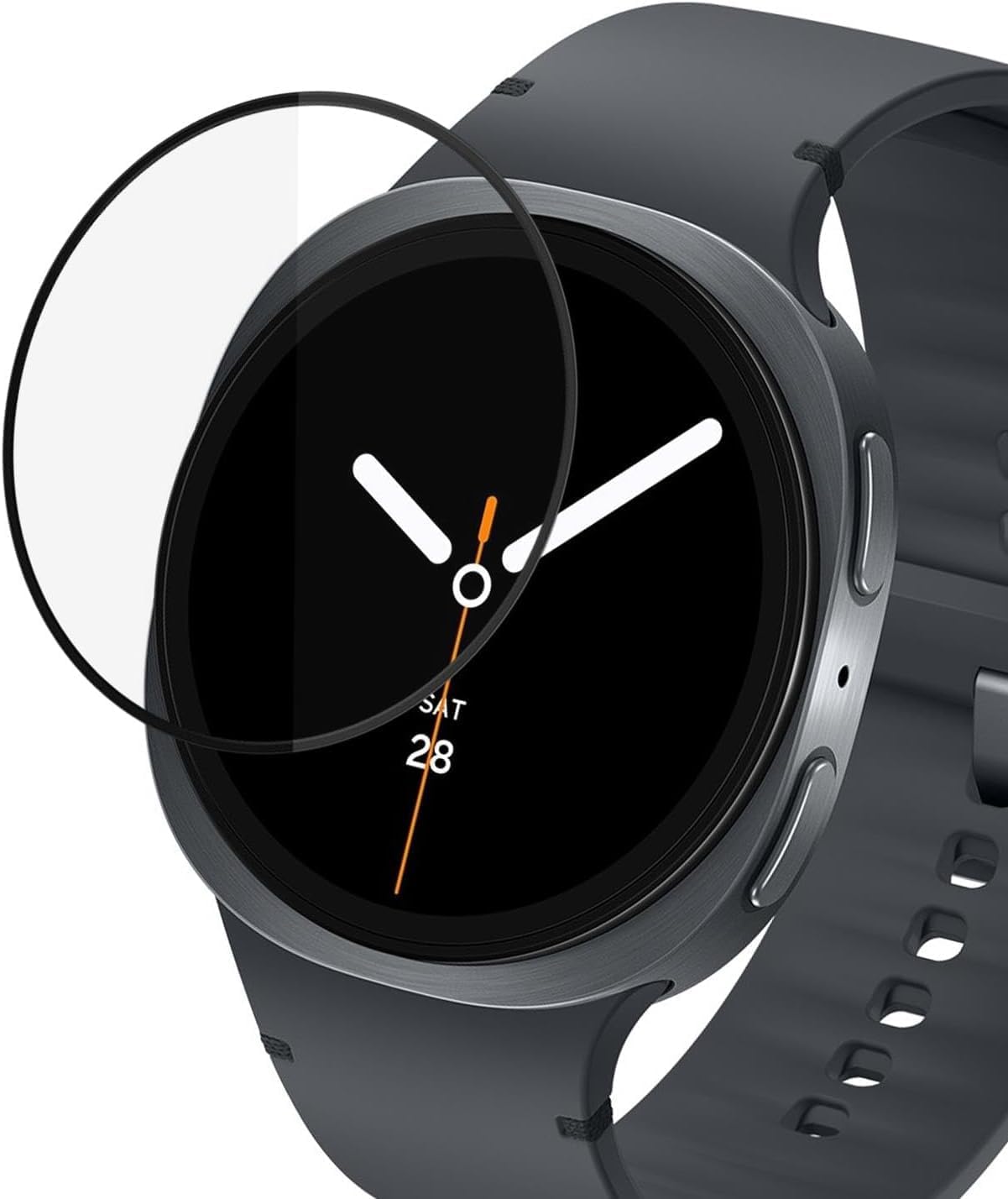 Samsung Galaxy Watch 8 ile uyumlu PMMA Pet Dungeon Armor Saat Ekran Koruyucu Galaxy Watch 8 Ekran Koruma Siyah (Siyah, Galaxy Watch 8 44mm)