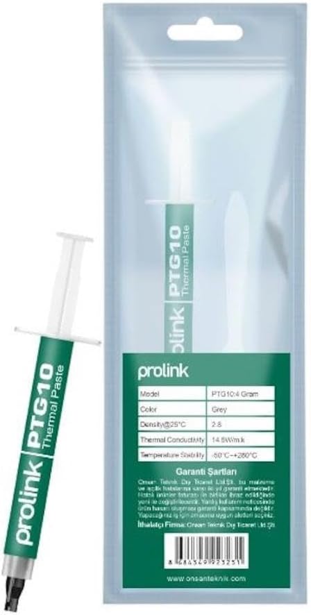 Prolink PTG10 14,5W/mk 4Gr Şırınga Termal Macun
