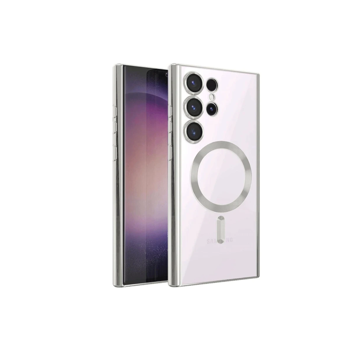 Samsung Galaxy S23 Ultra Kılıf Kross Magneticsafe Kapak - Titan Gri