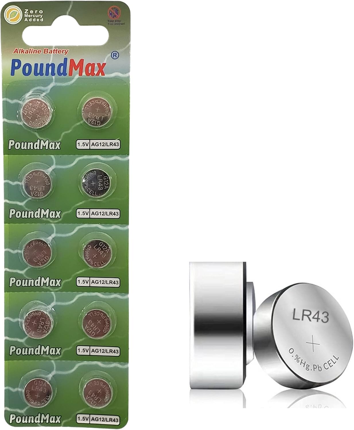 10 X AG12,LR43,LR1142,386,1,5V Alkalin Düğme Pil