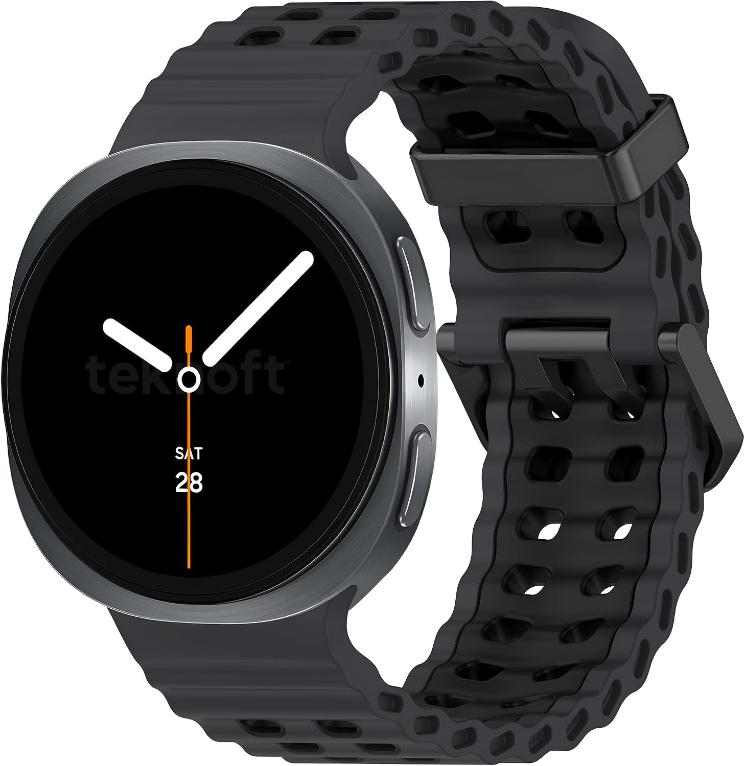 Samsung Galaxy Watch 9/8 (40mm/44mm) ve Watch 8 Classic (46mm) ile Uyumlu Hafif ve Yumuşak Çift Renkli Ocean Loop Silikon Kordon