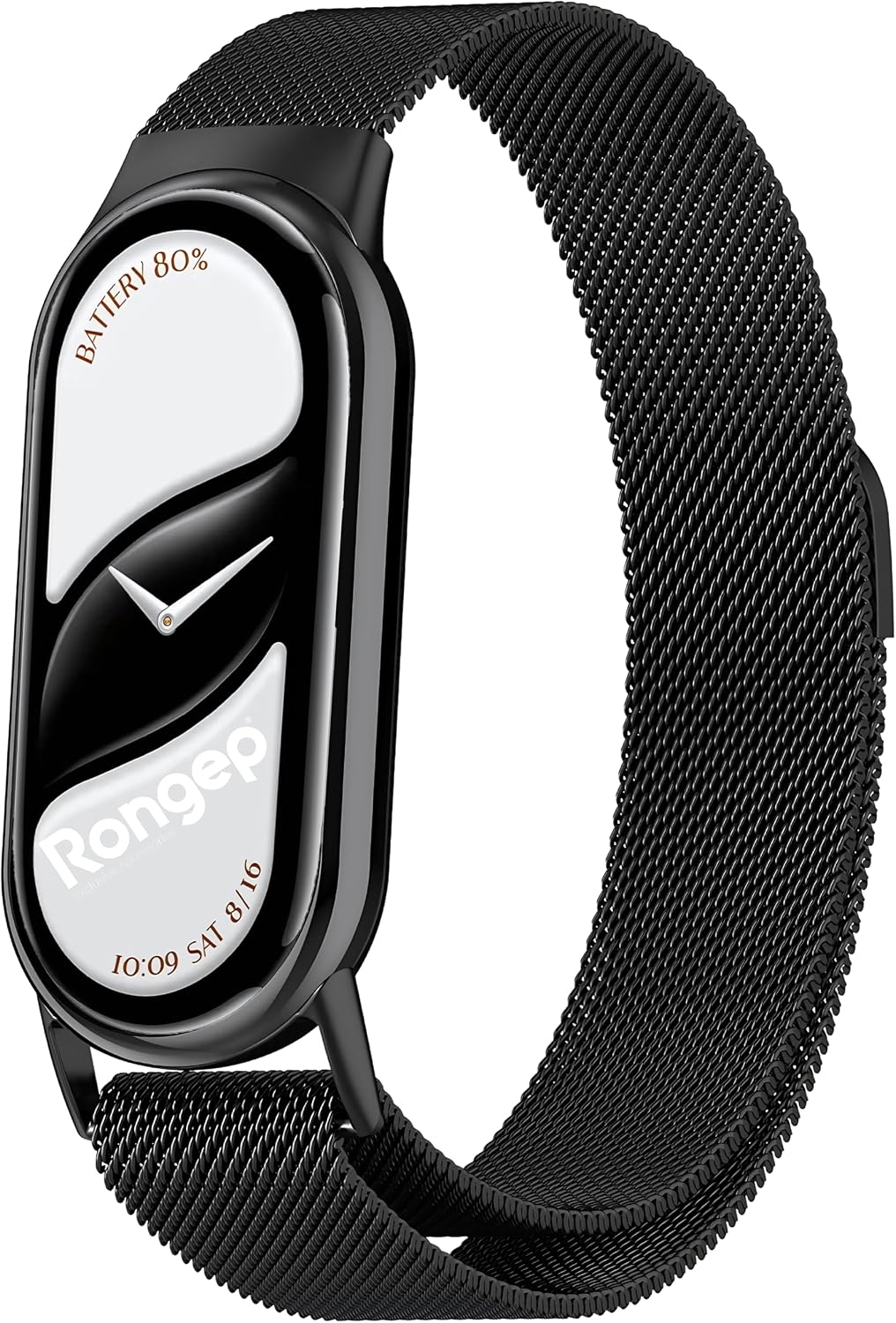 Xiaomi ile Uyumlu Mi Band 10/9/8 İçin Milano Loop Metal Hasırlı Kordon Manyetik Tasarımlı Terletmeyen Hafif Yapılı Bileğe Göre Ayarlanabilen Deformasyona Dayanıklı Paslanmaz Kayış