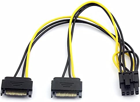 4327 2x Sata To 8 Pin (6+2) Pci-e Express Güç Molex Power Kablosu Çevirici Dönüştürücü