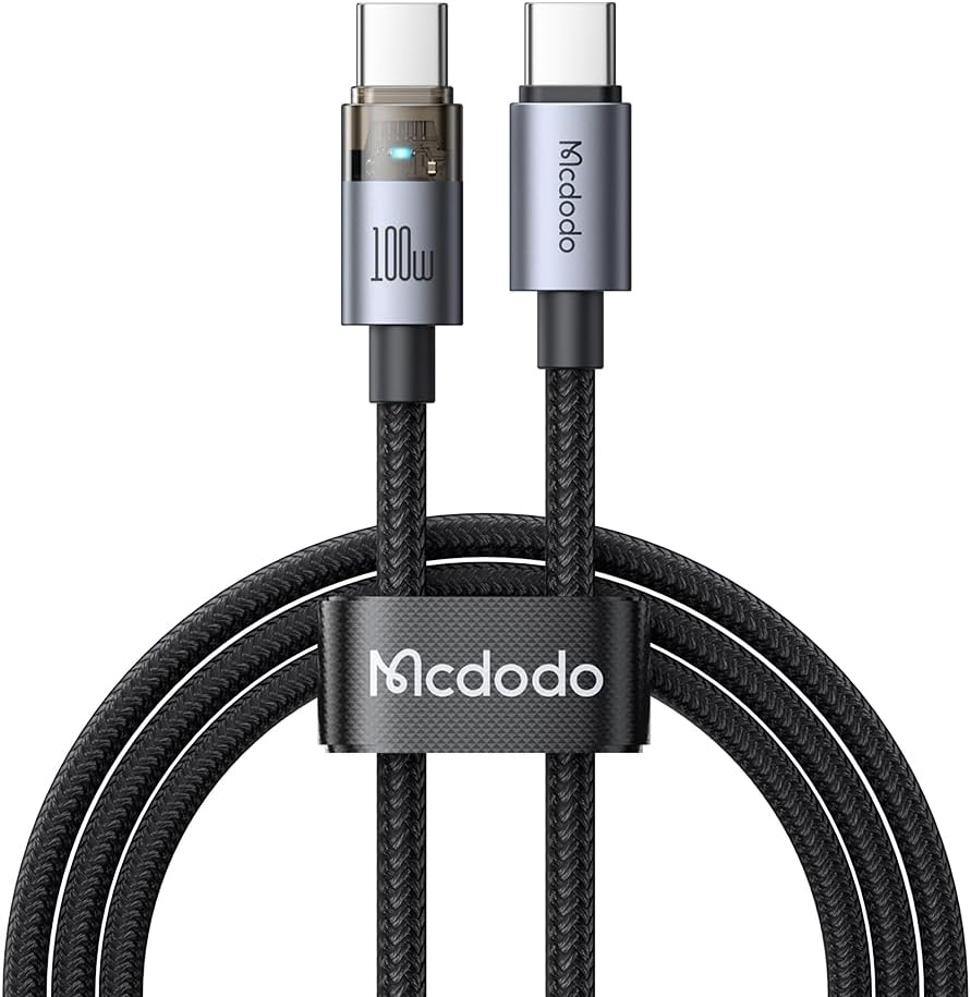 Ca-5580 Type-C TO Type-C 100W 1.2M Hızlı Şarj VE Data Kablosu 1,2M Siyah