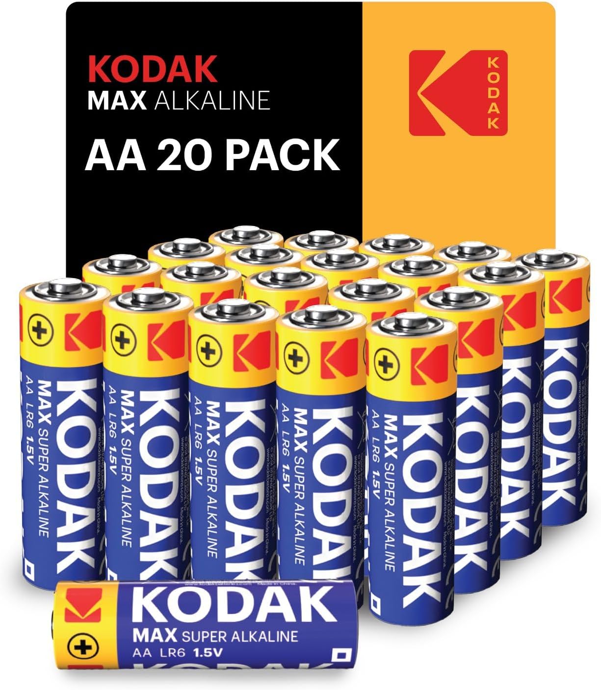 Kodak Max 20 Adet Alkalin Kalem Pil-AA-Shrink