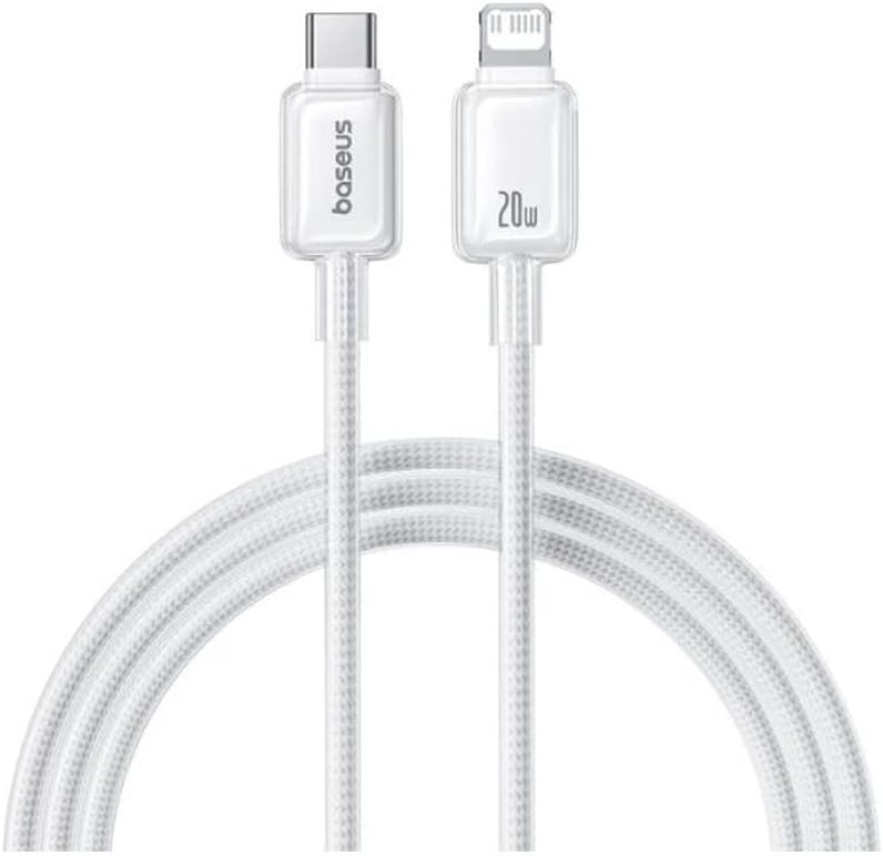 Crystal Hızlı Şarj C+Lightning 20W 1m Data Kablo - Beyaz