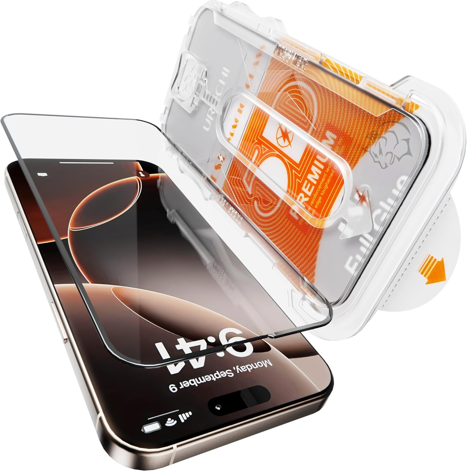 Ekran Koruyucu iPhone 18 Pro Max / 17 Pro Max İle Uyumlu PREMIUM Hizalama Aparatlı ve Takılırken Camın Altında Kesinlikle Toz Bırakmayan Darbelere Karşı Ekstra Güçlü HD Ekran Koruyucu Cam
