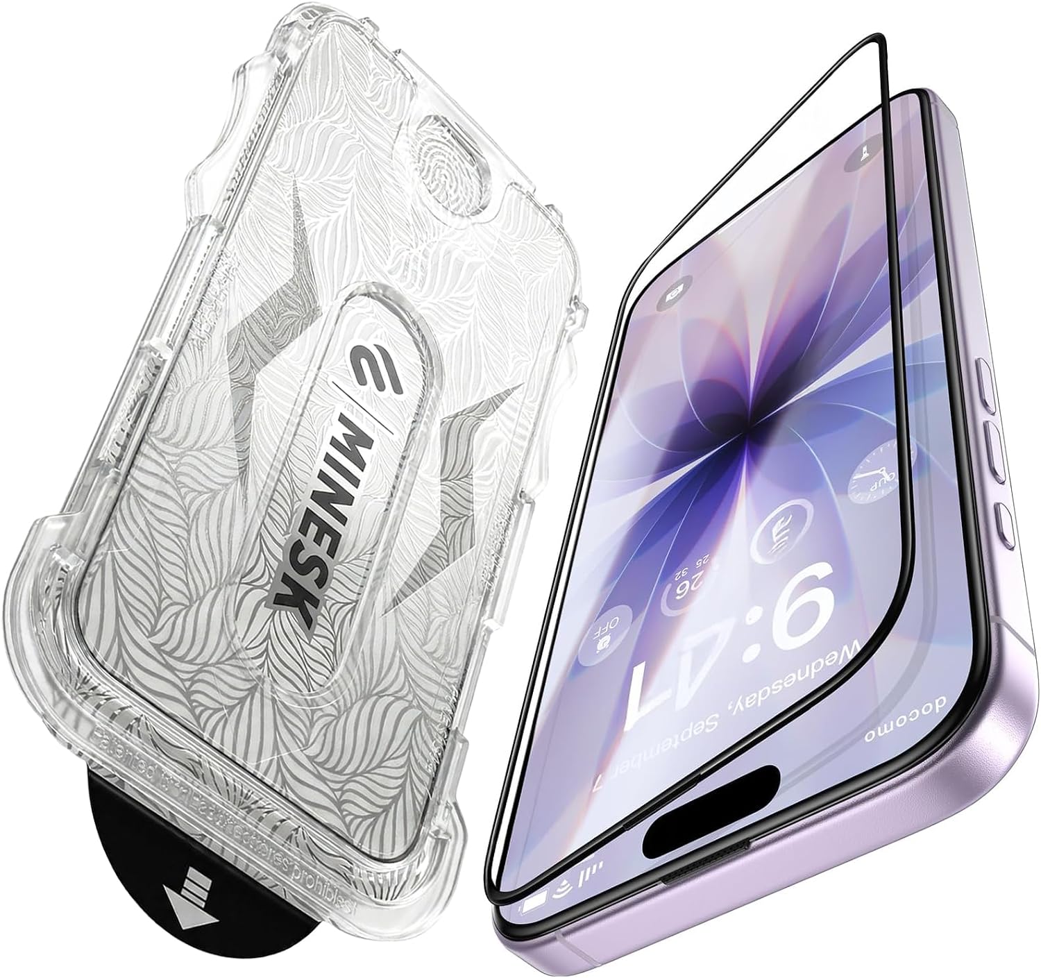 iPhone 17 için (Düz Model) ve 16 PRO için Hizalama Aparatlı Takılırken Camın Altında Kesinlikle Toz Bırakmayan Darbelere Karşı Ekstra Güçlü HD Ekran Koruyucu Cam (Kolay Kurulum, 17 ve 16 PRO)