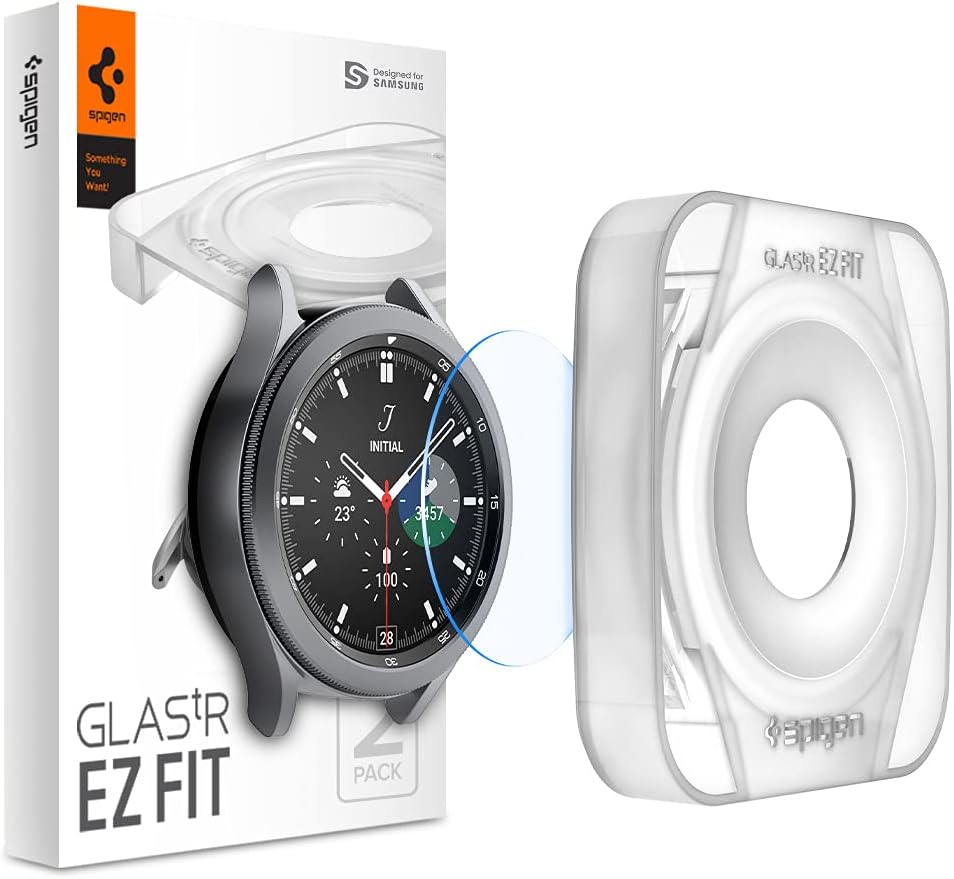 Galaxy Watch 4 Classic / Watch 3 (42/41mm) ile Uyumlu Kolay Kurulum Cam Ekran Koruyucu GLAS.tR EZ Fit HD (2 Adet) Şeffaf - AGL03747 ( TR Garantili)