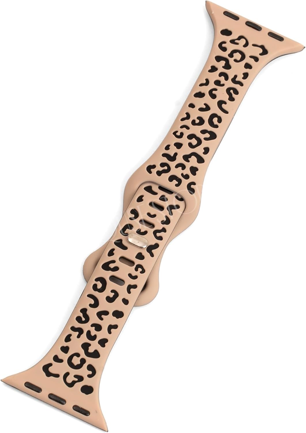 Apple Watch ile Uyumlu Leopar Desenli Silikon Kordon, Dokulu Oyma Tasarım, Series 10/11 42mm 45mm 44mm 46mm 41mm 40mm 38mm SE