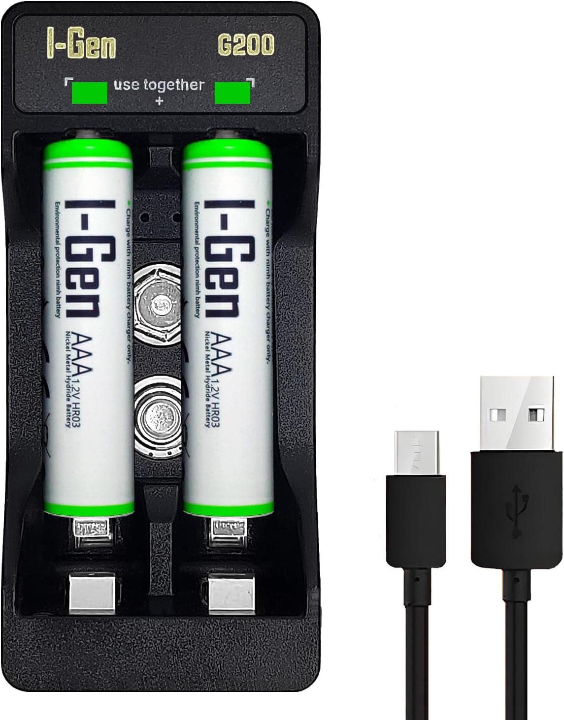 Batteries G265 2’li AA/AAA/9V Pil Şarj Aleti + 2 Adet AAA 650 mAh 1.2 V Ni-MH Şarjlı İnce Kalem Pil Seti